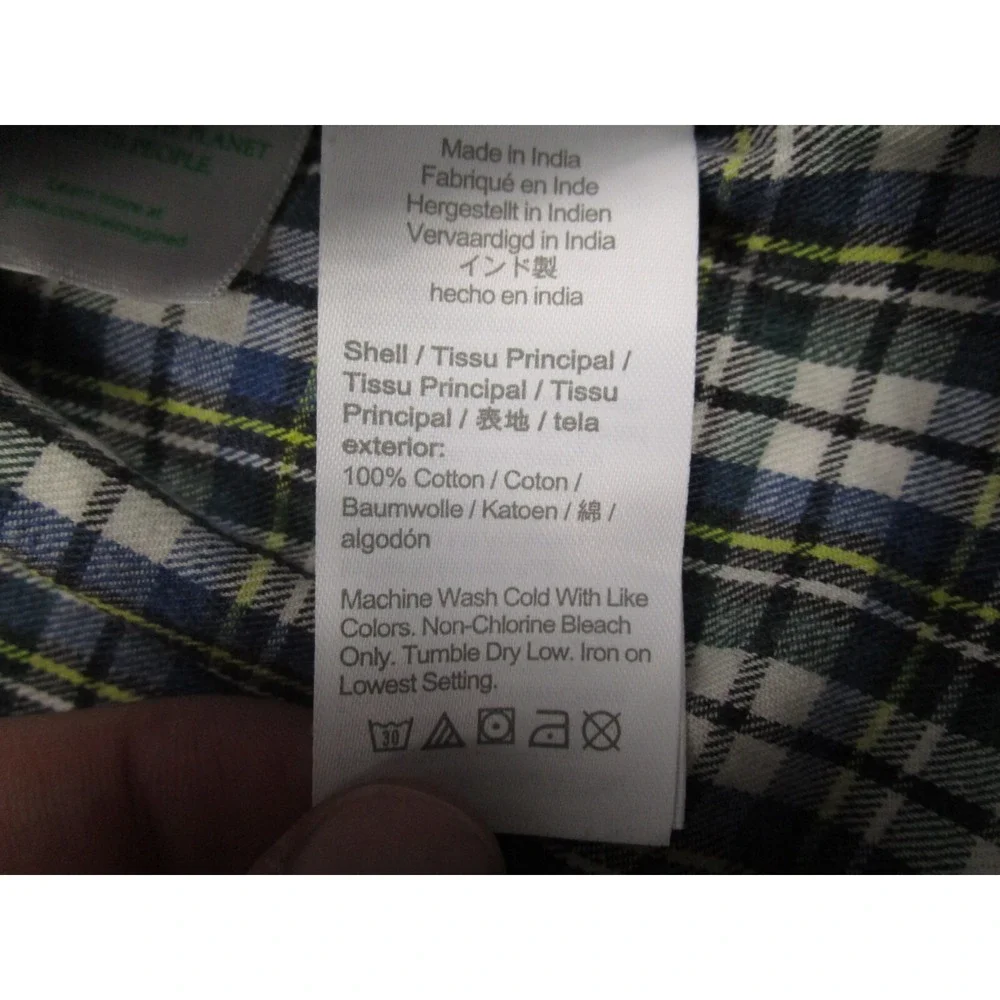 J Crew Shirt Mens Large Blue Checked Slim Fit Button Down Long‎ Sleeve